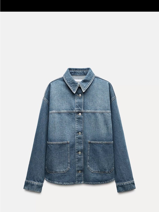 Zara Jackets & Blazers - Zara - Over Shirt Classic Denim Jacket in Mediumi Blue